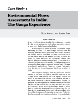 Environmental Flows Assessment in India: The Ganga Experience