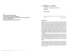 Religion or culture? Concepts of identity in the Alevi diaspora