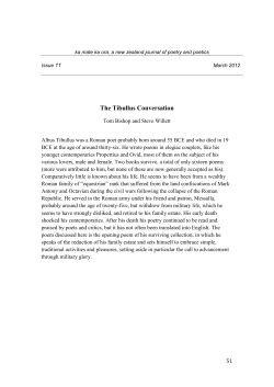 The Tibullus Conversation