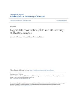 Largest state construction job to start at University of Montana campus