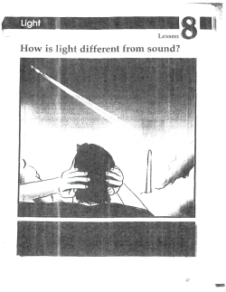 Lesson 8: How is light different from sound?