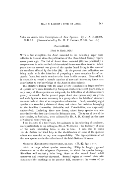 Notes on Acari, with Descriptions of New Species.