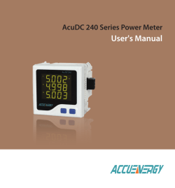 the AcuDC 240 Manual