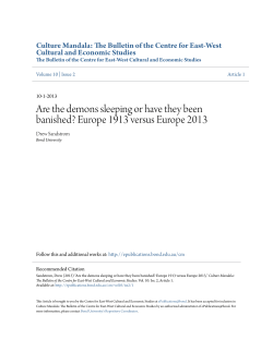 Are the demons sleeping or have they been banished? Europe