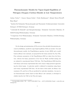 Thermodynamic Models for Vapor-Liquid Equilibria of
