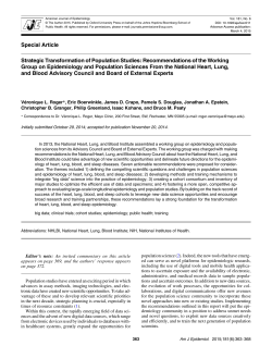 Special Article Strategic Transformation of Population Studies
