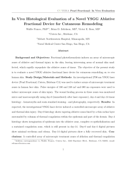 In Vivo Histological Evaluation of a Novel YSGG Ablative