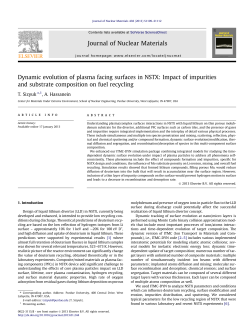 Dynamic evolution of plasma facing surfaces in NSTX: Impact of