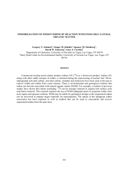 Immobilisation of Fission Iodine by Reaction with
