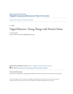 Digital Rhetoric: Doing Things with Words Online