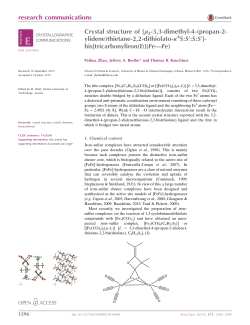 Crystal structure of [&mu;2-3, 3-dimethyl-4-(propan-2-ylidene) thietane
