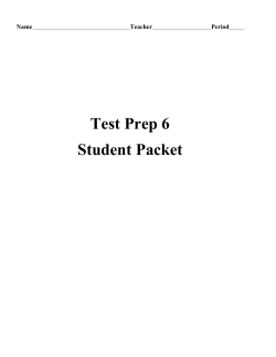 Test Prep 6 Student Packet - The Syracuse City School District