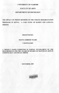 The Impact Of Prison Reforms On The Inmate