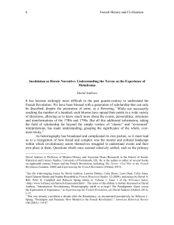 Jacobinism as Heroic Narrative - H