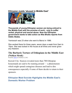 Ethiopian maids `abused in Middle East