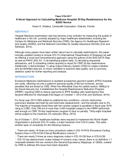 A Novel Approach to Calculating Medicare Hospital