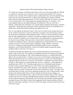 Forgotten Figures Who Sparked Regime Change in Russia 1917