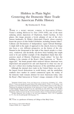 Hidden in Plain Sight: Centering the Domestic Slave Trade in