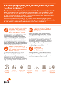 How can you prepare your finance function for the needs of the future?