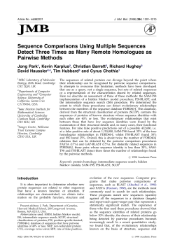 Sequence Comparisons Using Multiple