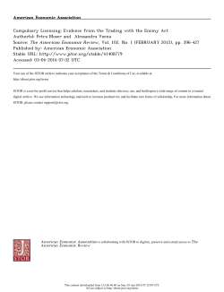 Compulsory Licensing: Evidence from the Trading with the Enemy Act