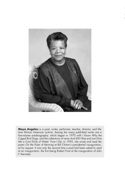 Poet Maya Angelou: Letter to My Daughter