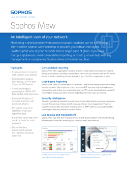 Sophos iView Datasheet