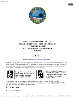 the city of daytona beach regular meeting