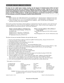 Freon Recovery Services