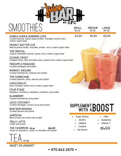 Our New Take-Out Menu!