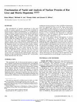 Fractionation of Nuclei and Analysis of Nuclear