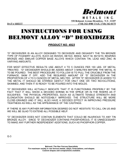 Alloy "D" - Belmont Metals