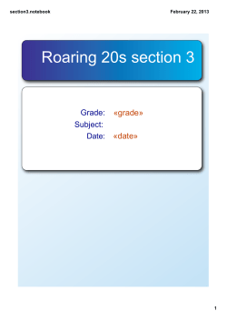 Roaring 20s section 3