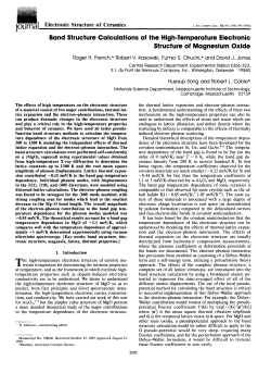 Band Structure Calculations of the High