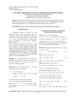 Least Square Approximation by Linear Combination of Exponential