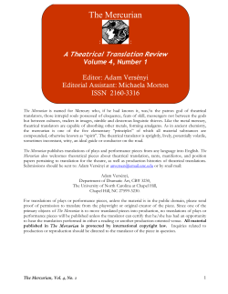 to - UNC Department of Dramatic Art