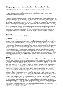 Charge properties and potassium fixation by clay from Thai Vertisols