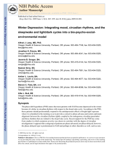 SAD circadian phase shift