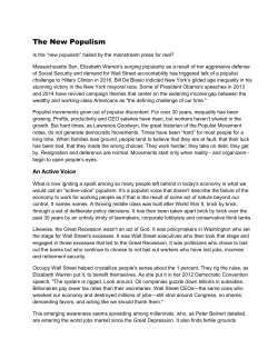 The New Populism