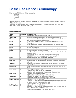 Basic Line Dance Terminology