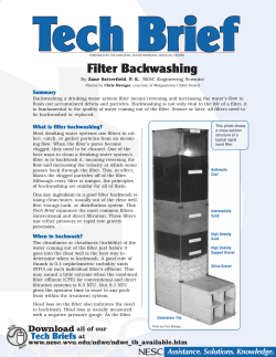 Filter Backwashing - National Environmental Services Center