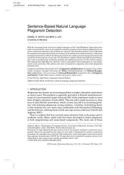 Sentence-Based Natural Language Plagiarism Detection