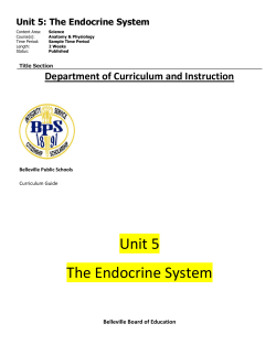 Unit 5 The Endocrine System