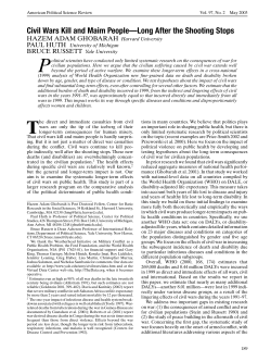 civil war effects af.. - University of Colorado Boulder