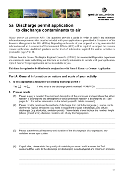 5a Discharge permit application to discharge contaminants to air