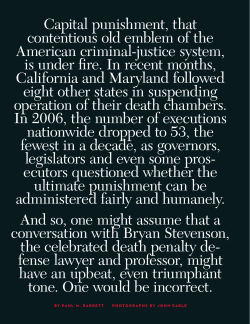 Capital punishment, that contentious old emblem of the American