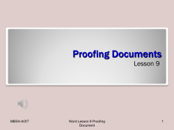 Proofing Documents - Miami Beach Senior High School