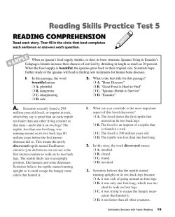 Reading Skills Practice Test 5