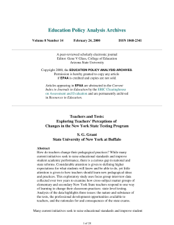this PDF file - Education Policy Analysis Archives
