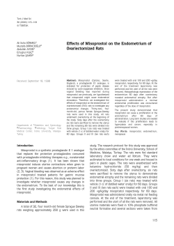 Effects of Misoprostol on the Endometrium of Ovariectomized Rats
